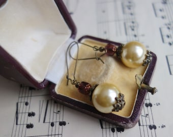 Art Deco style, retro, historical, party, baroque, rococo, earrings, imitation pearl jewelry