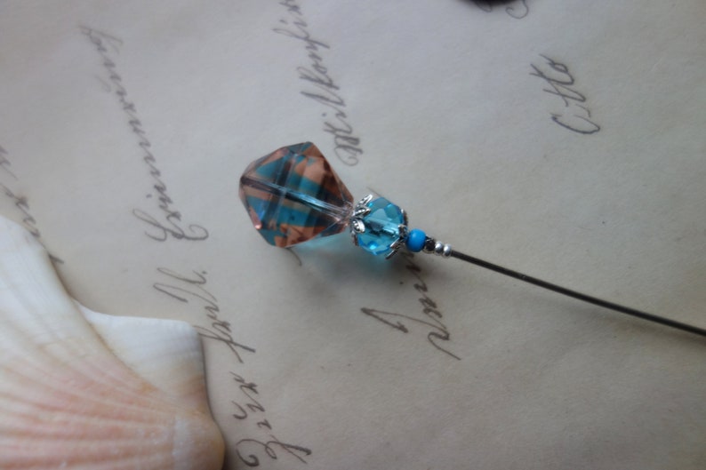 Old hat pin with new pearl *treasure* Ascot cloth needle Kentucky Derby hat jewelry head plaster for horse racing-