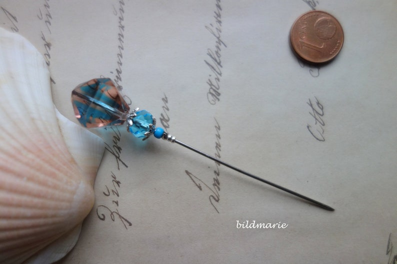 Old hat pin with new pearl *treasure* Ascot cloth needle Kentucky Derby hat jewelry head plaster for horse racing-
