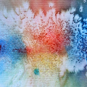 CRISTAUX DE GLACE COLORÉS, aquarelle, fantaisie, abstrait, image, décoration murale, unique, fait main, image originale, sans cadre, A 4, image aquarelle, bildmarie