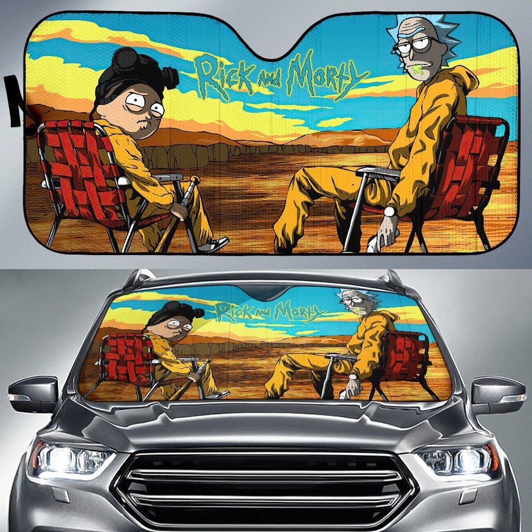 Rick and Morty Auto Sun Shade Rick Morty Car Accessories Car Etsy
