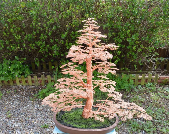 Copper Bonsai Tree Etsy