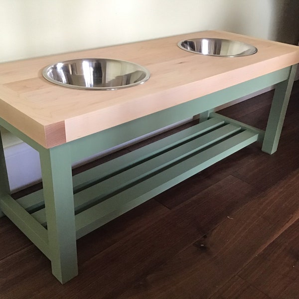 Handmade Dog Feeding Station