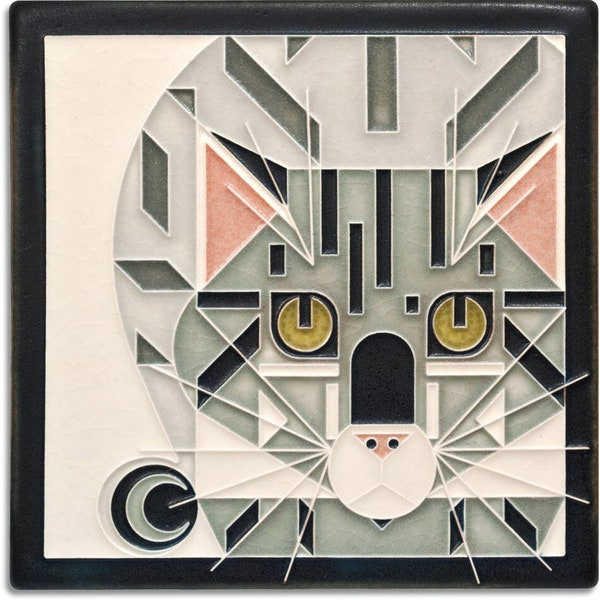 Charley Harper Catnip Tile (Grey)