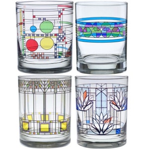 Frank Lloyd Wright Double Old-Fashioned Glasses Assortment A (Set of 4)