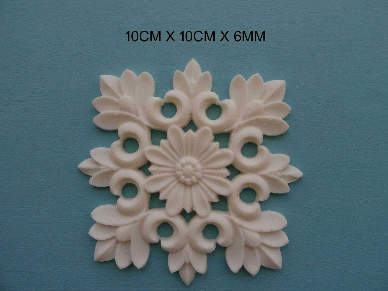 Decorative applique flower tile resin furniture moulding onlay NR26