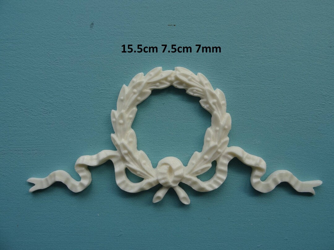 Decorative Wreath Swag Ribbon Applique Furniture Moulding WSR1 Etsy