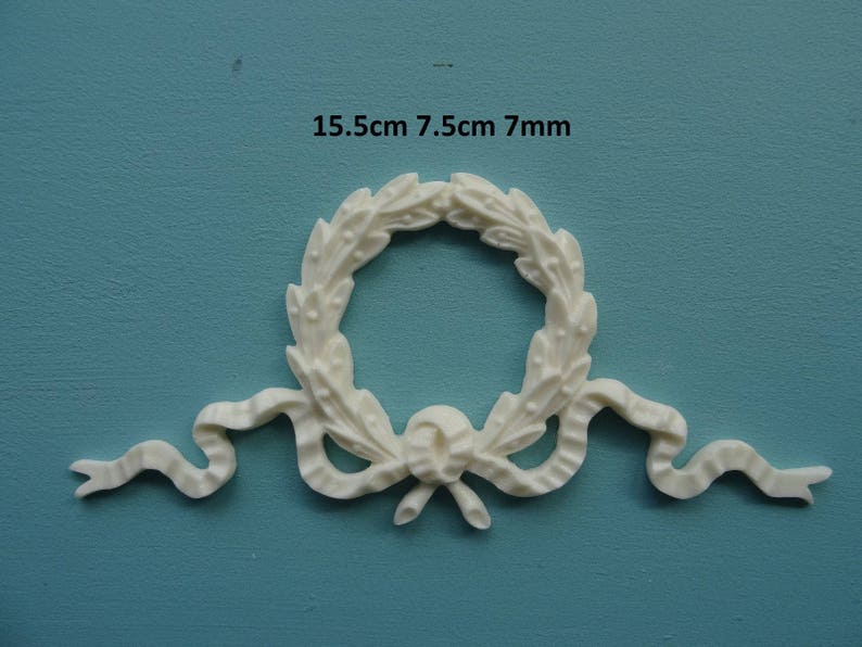 Decorative Wreath Swag Ribbon Applique Furniture Moulding WSR1 Etsy