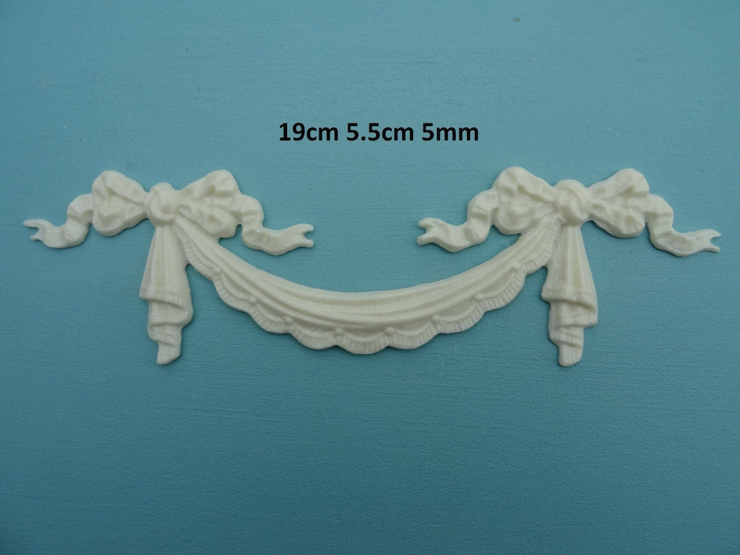 Decorative Swag and Bows Applique Furniture Moulding 042A Etsy
