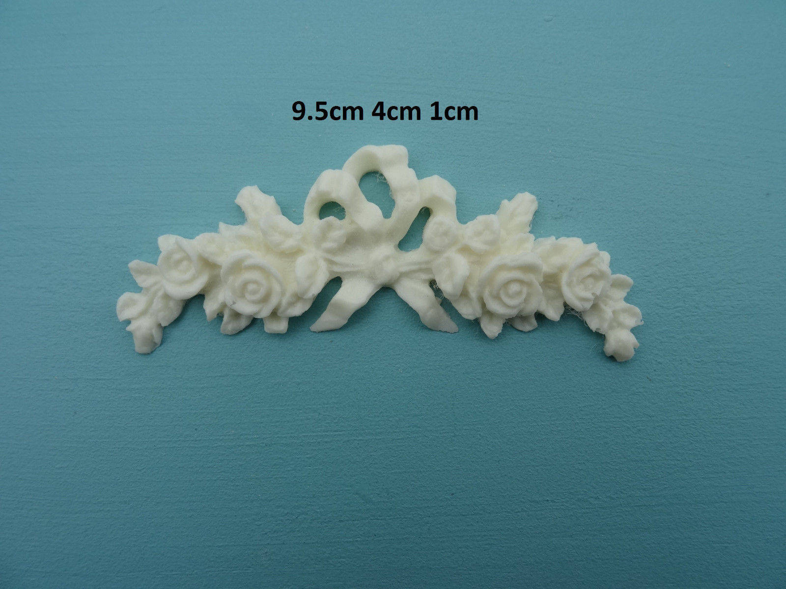 Decorative ribbon bow applique onlay resin furniture mouldings 044A 
