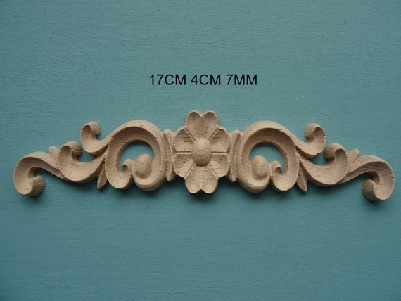 Decorative wooden tile flower applique furniture mouldings onlay DF50 