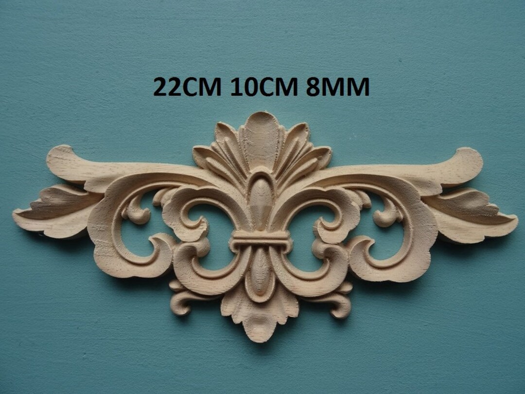 Decorative Wooden Scroll Center Onlay Applique Furniture Moulding C624 ...