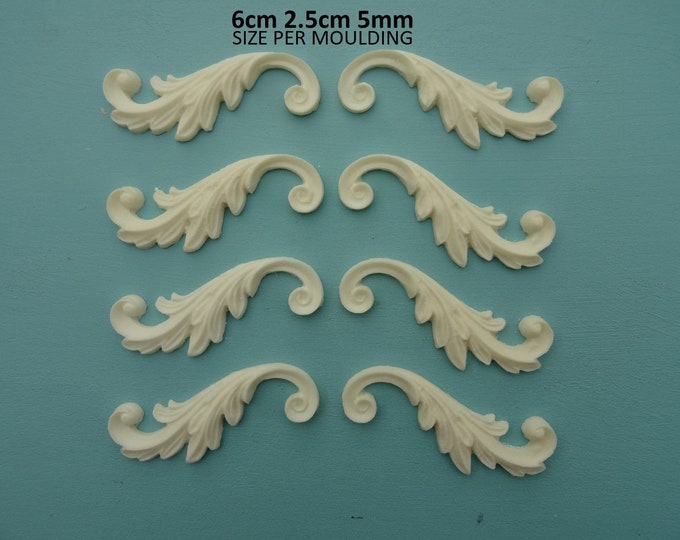 Shabby Chic Resin Furniture Applique! Large Rosette Bow Swag