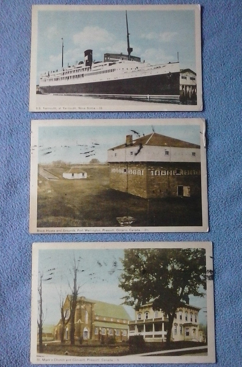 3 Canadian Postcards Stamped 1951