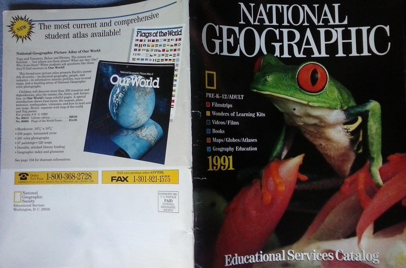 National Geographic Educational Services Catalog 1991 Etsy