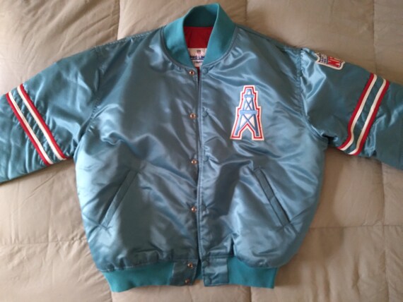 Houston Oilers Vintage Light Blue Satin Starter J… - image 2