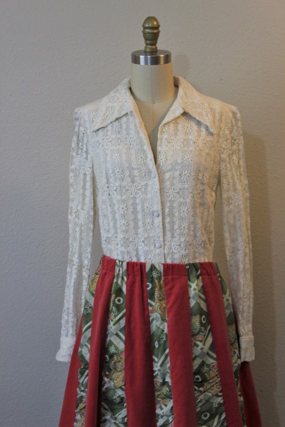 Vintage 1970s Chessa Davis 2 piece printed paisle… - image 5