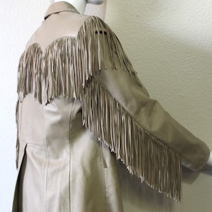 KNOCKOUT Vintage 1970s Scully Leather Fringe Jacket Womens coat Blazer Western Boho Hippie // XS S
