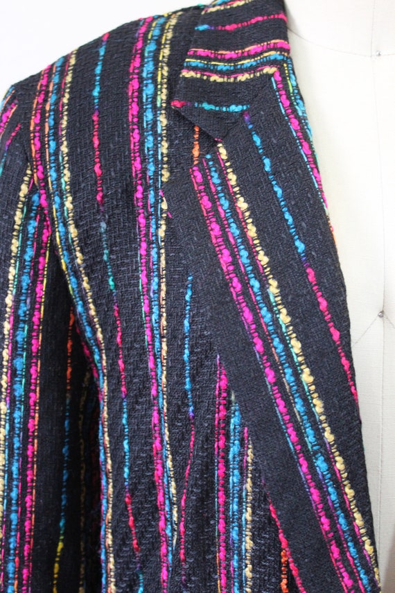 Vintage 1980s 80s Multicolor rainbow Woven Boyfri… - image 6