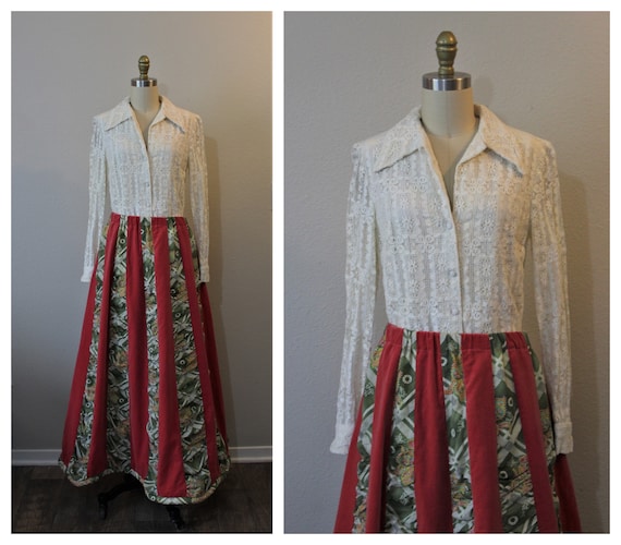 Vintage 1970s Chessa Davis 2 piece printed paisle… - image 1