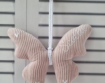 Игрушка "Бархатная бабочка" с деревянным кольцом-прорезывателем, Baby Nordic Gym