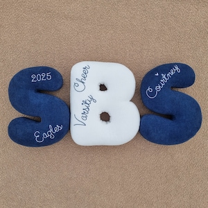 Almohadas de pana con el alfabeto hechas a mano: ¡el regalo perfecto para estudiantes y graduados!