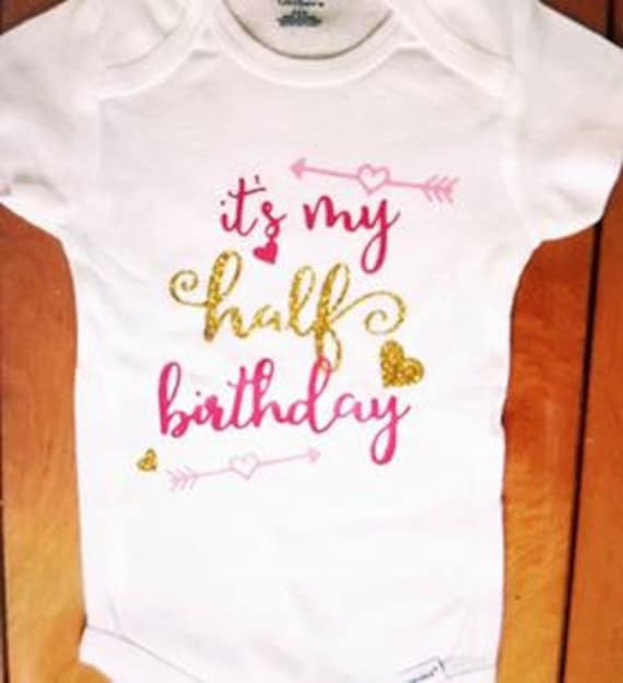 Birthday Onesie Half Birthday Onesie Custom Birthday Shirt 6