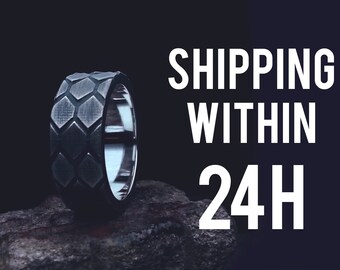 Shipping within 24h! Size 11 3/4US. NEW MODEL! Cybernetic Cell. Men's Silver wedding ring. UNISEX Silver wedding band. Cyberpunk