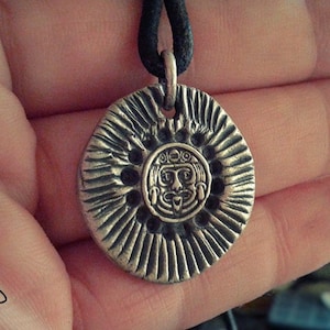 Heavy Mens Pendant, Unique Mens Silver Necklace Pendant, Aztec mask pendant, Aztec Necklace, Indian style necklace. Custom
