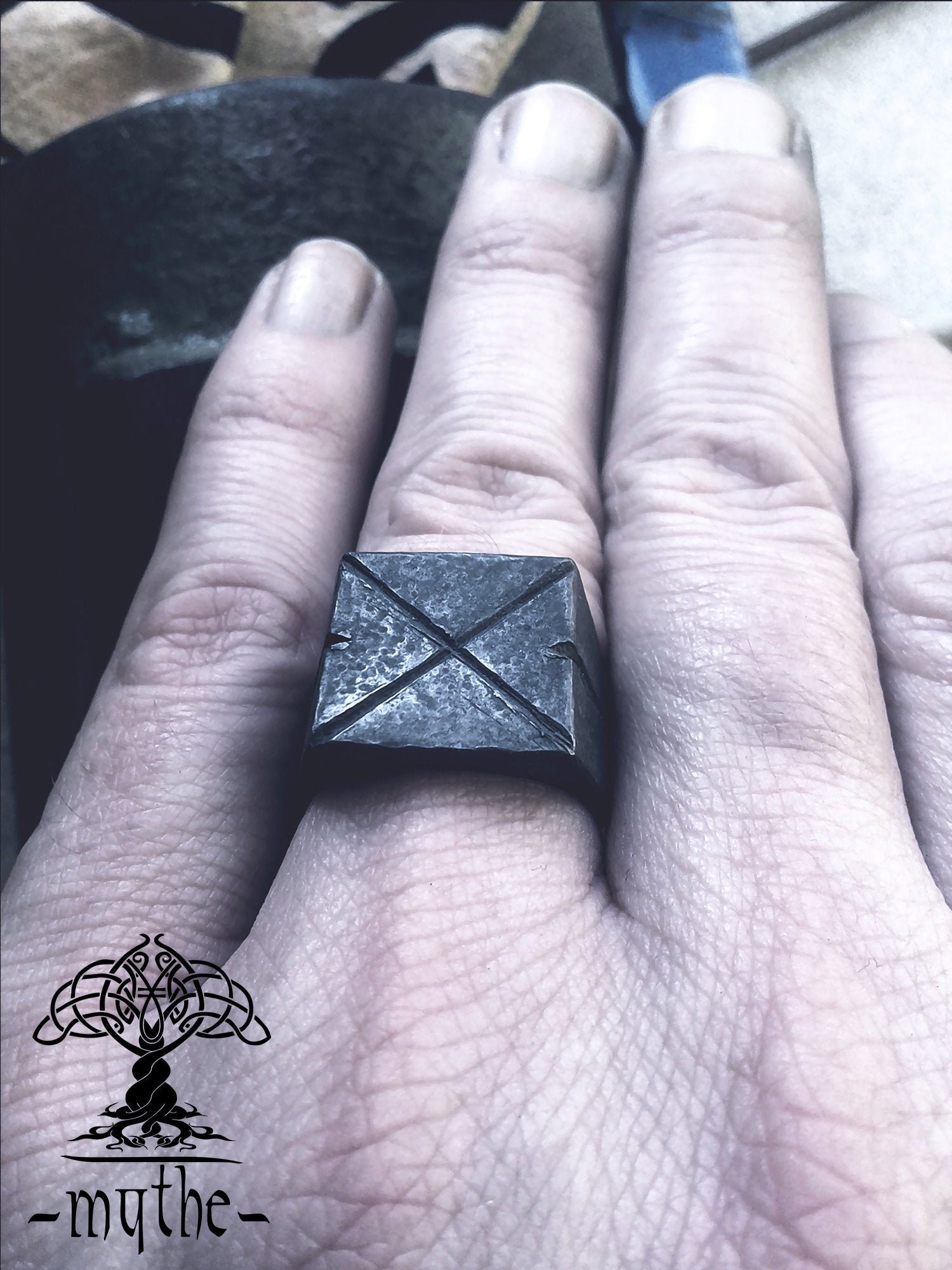 Black Silver Ring Silver Ring. Black Etsy