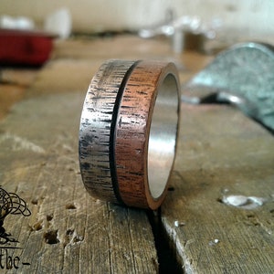 Wide Mens ring / Man Ring / Ring for men / Man Signet Ring / Mens Jewellery / Rings for Men / Two tone ring / Rustic Ring / Eheringe