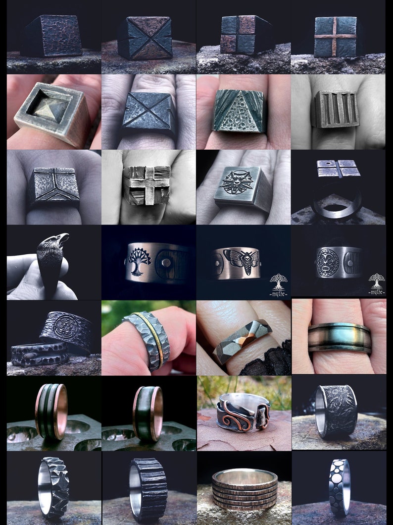 Wide Mens Ring / Thick 3mm Mens Ring / Wide Mens Ring Band / Men's Jewelry / Chunky Ring / Herrenring /Eheringe / Art from Poland / Custom image 8