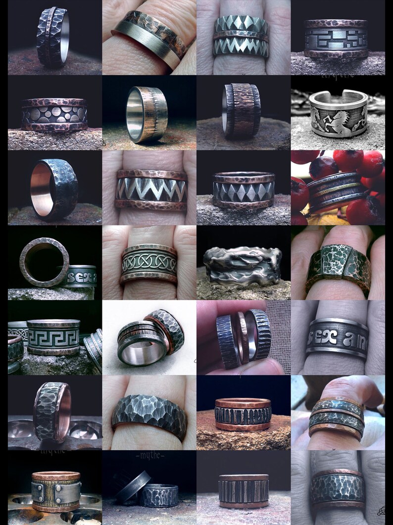 Wide Mens Ring / Thick 3mm Mens Ring / Wide Mens Ring Band / Men's Jewelry / Chunky Ring / Herrenring /Eheringe / Art from Poland / Custom image 9
