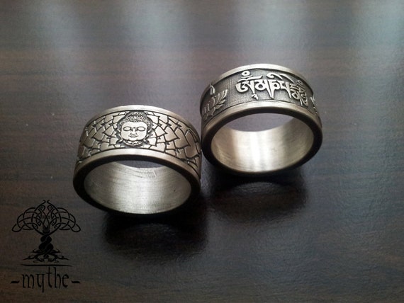 Men's Sterling Silver Buddha & Demon Ring - VVV Jewelry