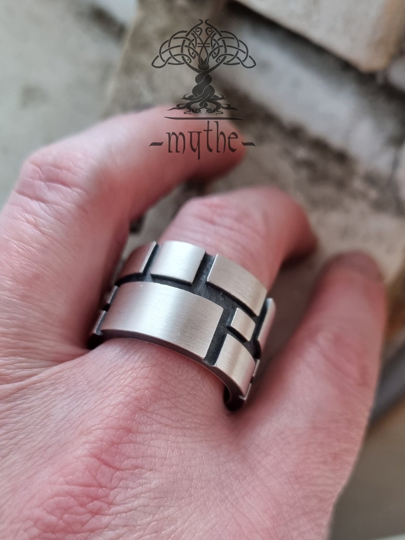 Wide Mens Ring / Thick 3mm Mens Ring / Wide Mens Ring Band / Men's Jewelry / Chunky Ring / Herrenring /Eheringe / Art from Poland / Custom image 7
