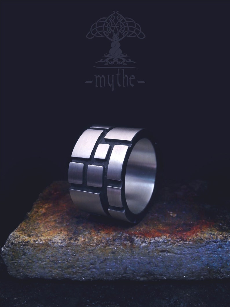 Wide Mens Ring / Thick 3mm Mens Ring / Wide Mens Ring Band / Men's Jewelry / Chunky Ring / Herrenring /Eheringe / Art from Poland / Custom image 1