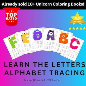 Alphabet Tracing Worksheet: Letter Learning for Preschool (PDF Pattern)
