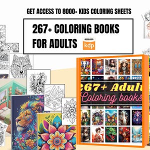 Libro para colorear para adultos y niños: más de 267 libros, más de 20 000 páginas (descarga digital) - PLR y MRR