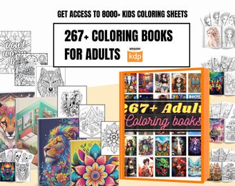 Malbuch-Bundle für Erwachsene und Kinder: Über 267 Bücher, über 20.000 Seiten (Digitaler Download) – PLR & MRR