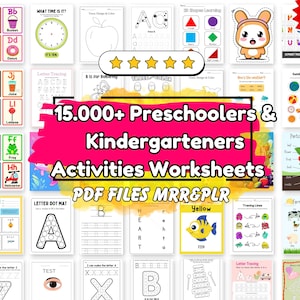 Preschool Kindergarten MEGA Bundle: 400+ Learning Activity Books (PLR & MRR Digital Download)