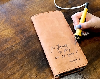 JW Leather Tract-Invitation Holder with Zipper SIMPLE /Meeting Invitation Holder/Ministry organizer/Pioneer Jw gift/jw Baptism Gift/JW