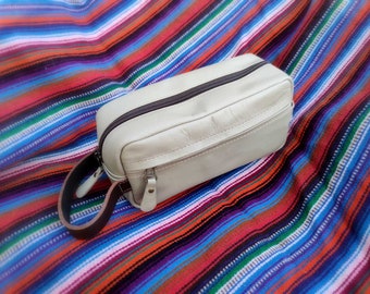 Leather Toilety Bag ATACAMA / Full grain Premium Leather / handmade / Leather Neccesaire / Travel Case