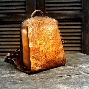 Light Ministry Backpack: "Excursion" // handmade / 100 % full grain leather / JW Ministry