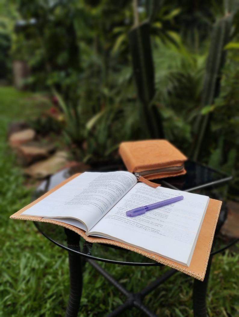 JW Pioneer School Book Cover / 100% Cow hide Leather / handmade / Leather Covers for Large Soft Books image 4