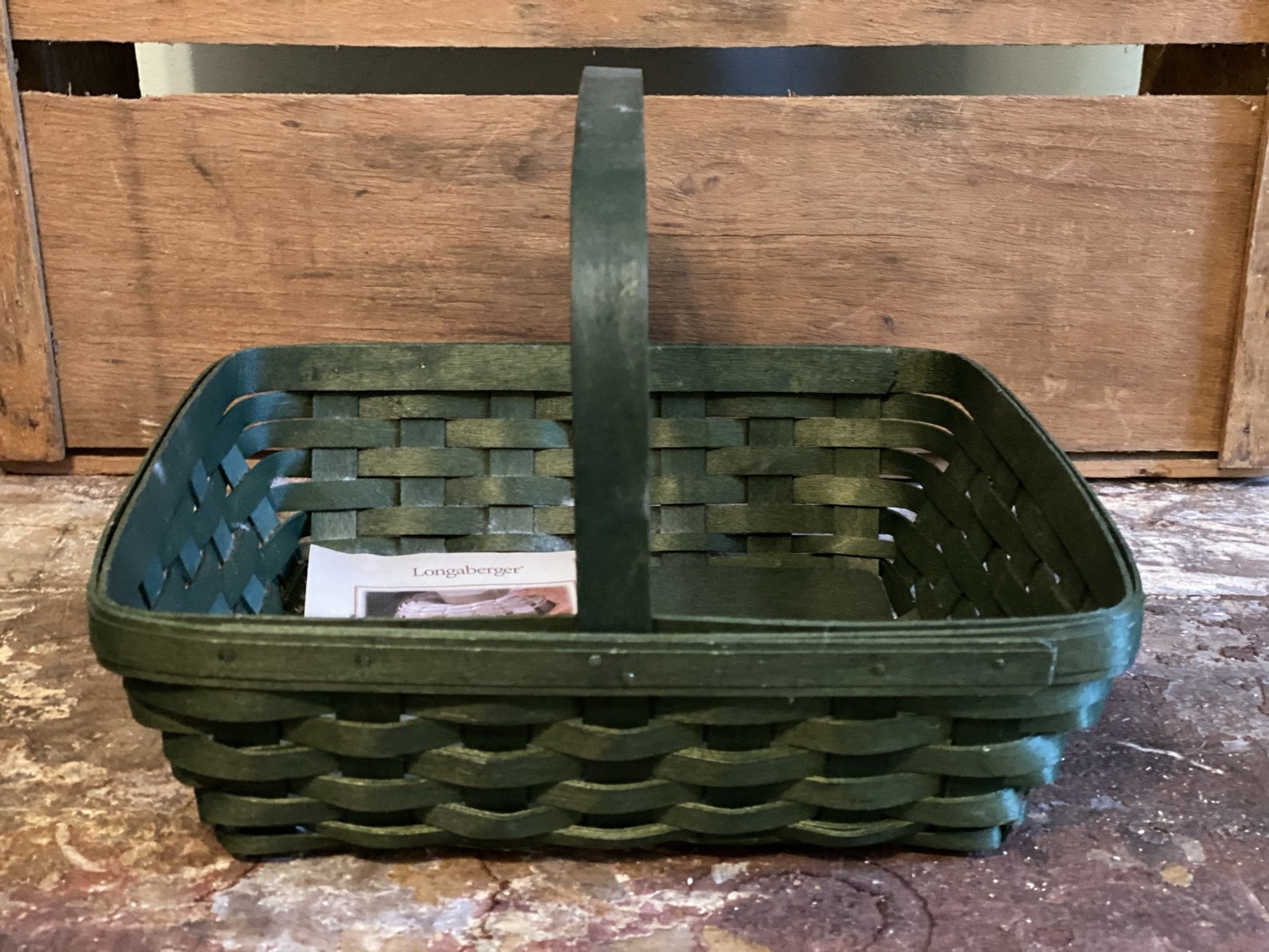 Longaberger 2006 Napkin Basket Green Stain Etsy