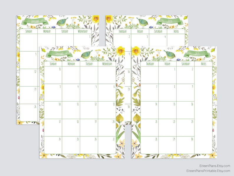 2021 2022 2023 Printed Monthly Classic Happy Planner Etsy 