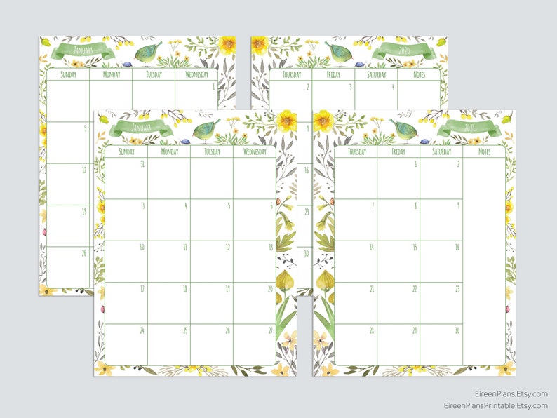 2021 2022 2023 PRINTED Monthly Classic Happy Planner Etsy