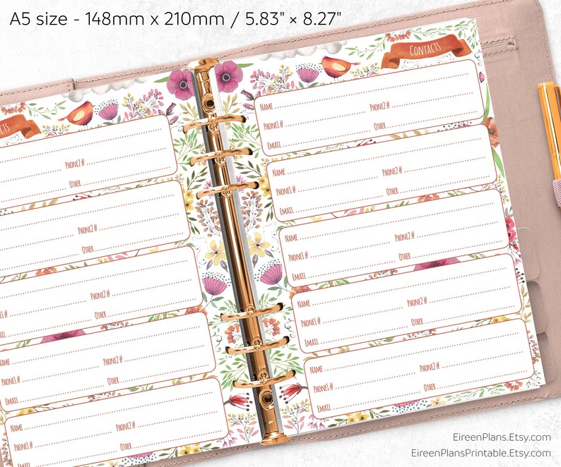 PRINTED A5 Contacts Planner Inserts Address Book Contact Etsy printed-a5-contacts-planner-inserts-address-book-contact-etsy