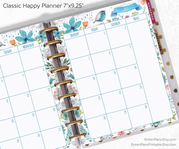 Calendrier Vae 2023 2024 2022 2023 2024 2025 2026 Printed Monthly Classic Happy | Etsy Israel