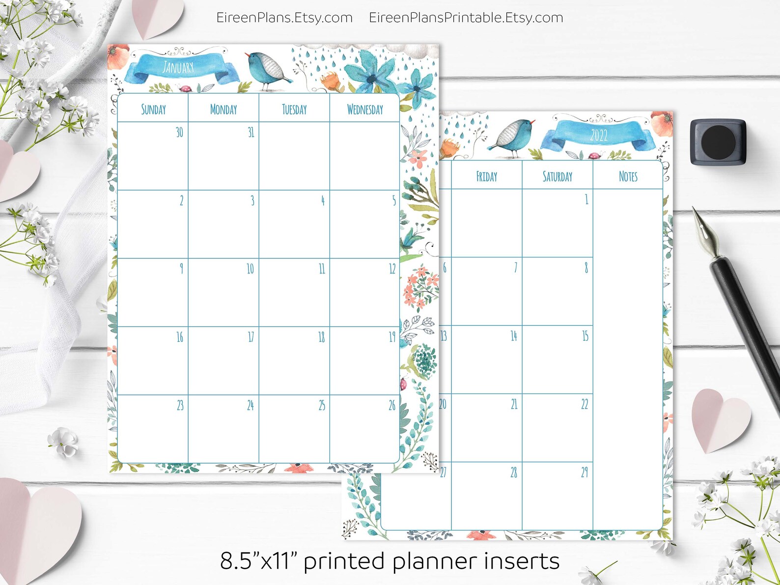2022 2023 2024 2025 2026 PRINTED Monthly BIG Happy Planner Etsy